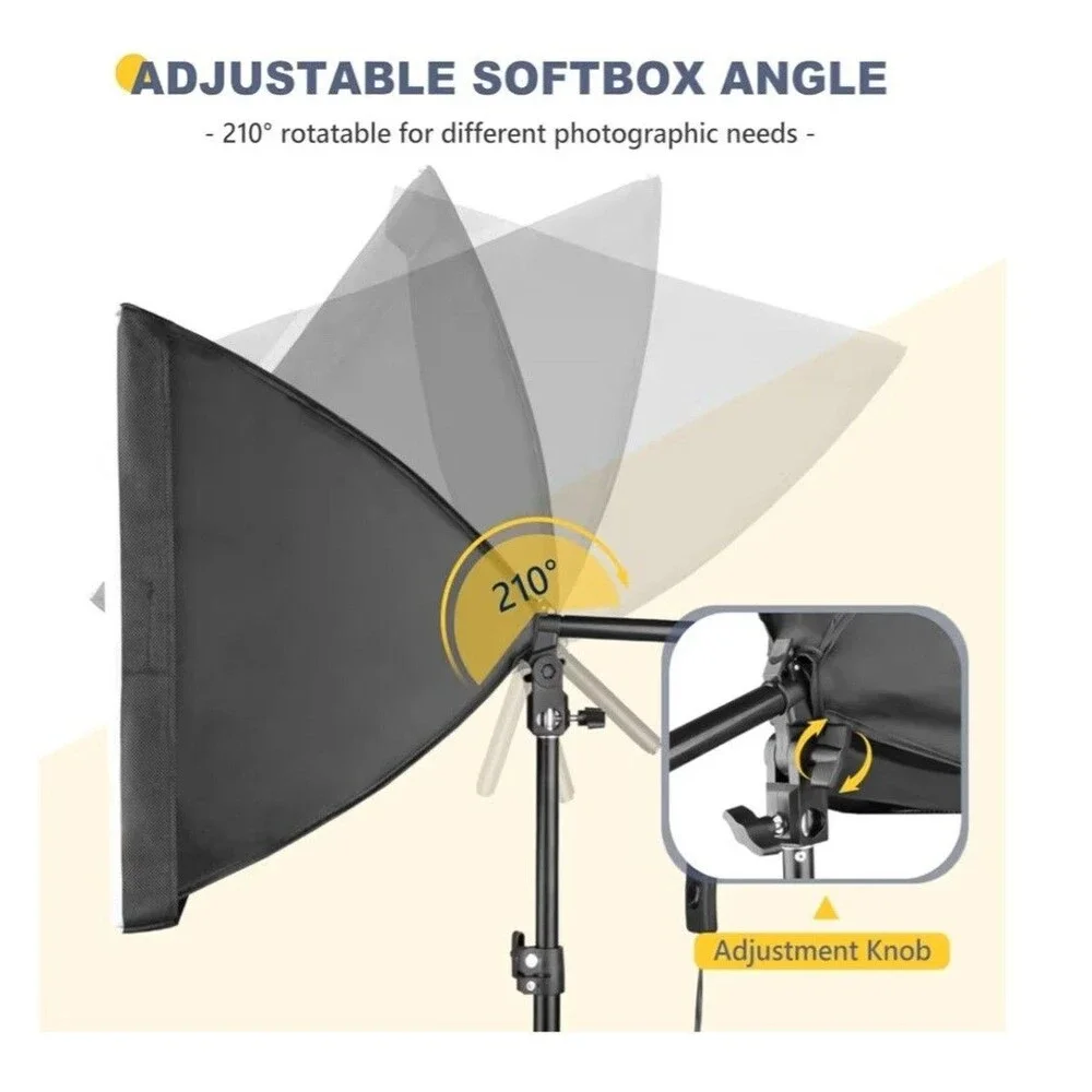 Torjim Photography 16'' x 16'' Pro Softbox Lighting Kit w/Remote & Carry Bag
